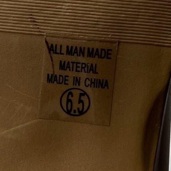 J. Adams Tan Leather Ankle Booties Fall Autumn Heeled Block Boots Size 6.5 - Picture 6 of 6